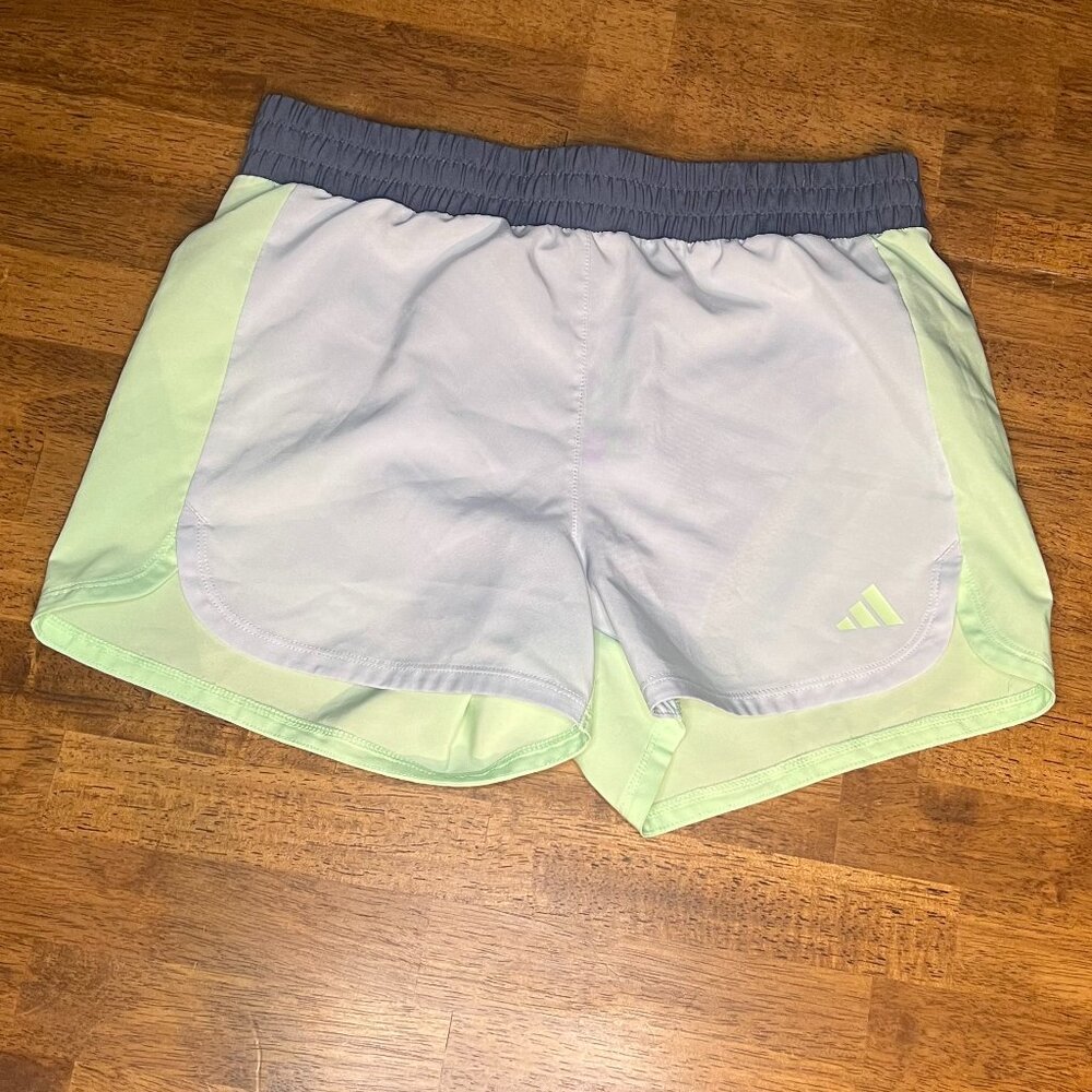 NWOT Addidas Mint Green and Baby Blue Running Shorts with Lining XL